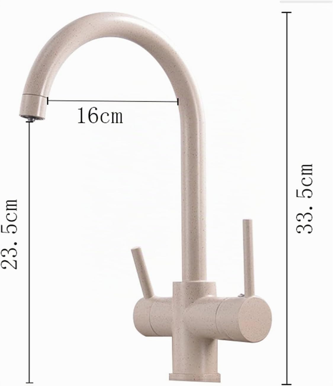 YRUIIA Grifo de cocina de 3 vías para sistemas ósmosis de Avena, doble salida de ósmosis, grifos para fregadero de cocina inversa rotación 360, mezclador fregadero para agua potable