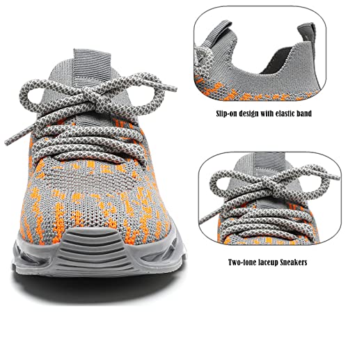 DADAWEN Boys Girls Sneakers Kids Lightweight Breathable Tennis Athletic Running Shoes for Toddler/Little Kid/Big Kid Grey US Size 11.5 M Little Kid4