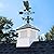 18" Square Manchester Vinyl Cupola with Black Aluminum roof and Black Aluminum Eagle Weathervane by Good Directions