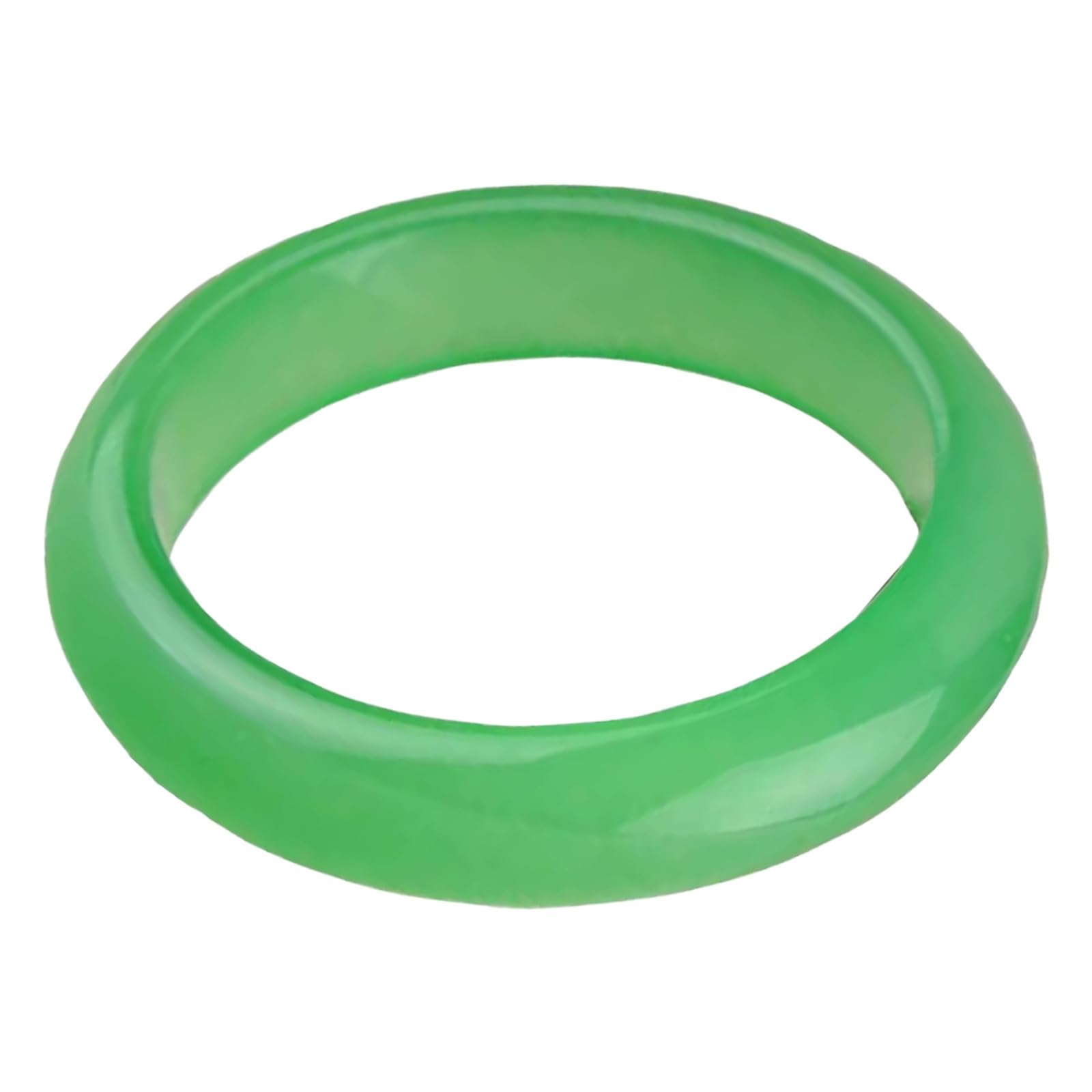 Bracelet jonc en jade vert naturel : l'éclat du quartzite rétro pour femme