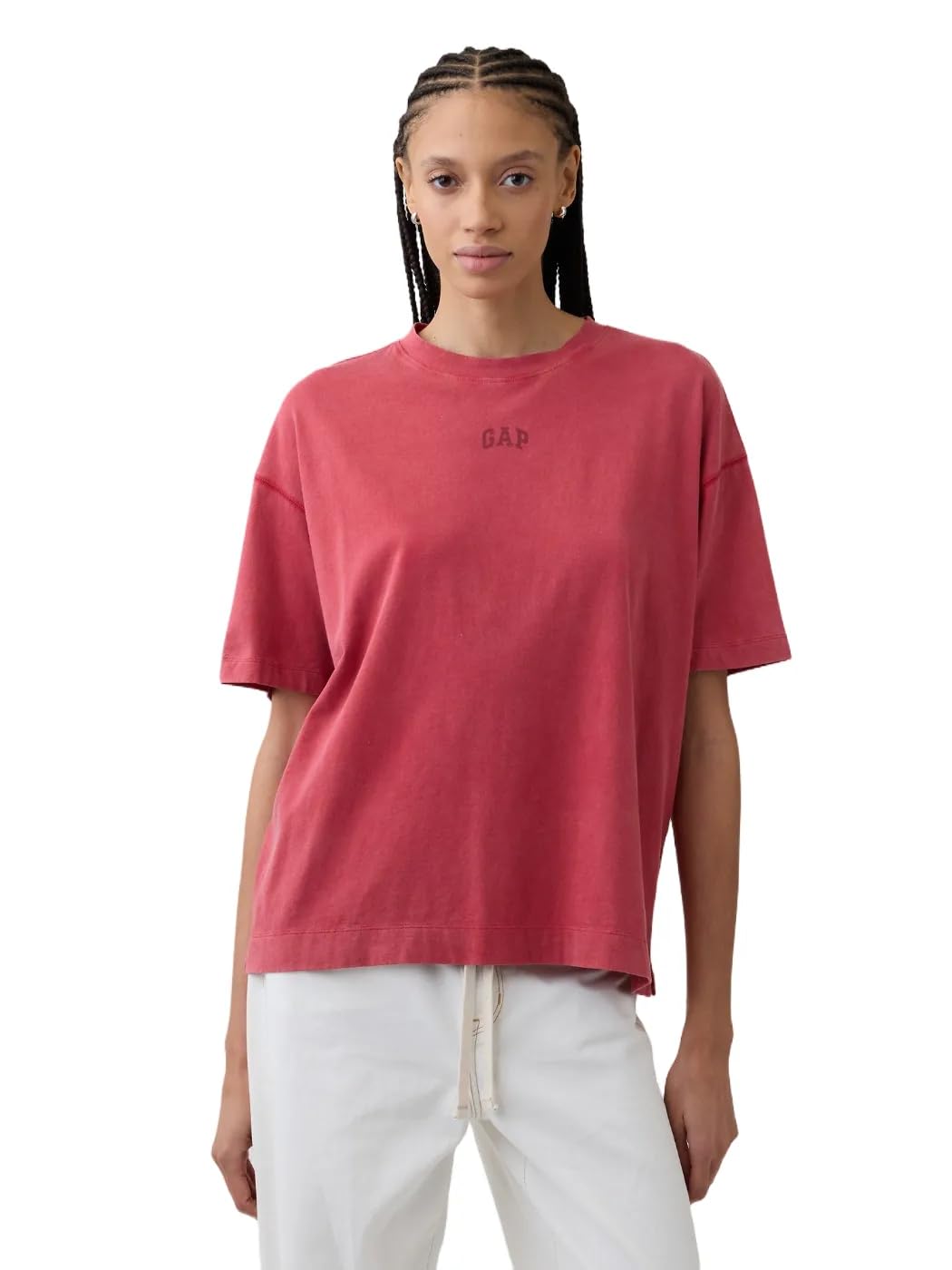 

                                                    GAP Womens Short Sleeve Oversized Vintage Tee Chak