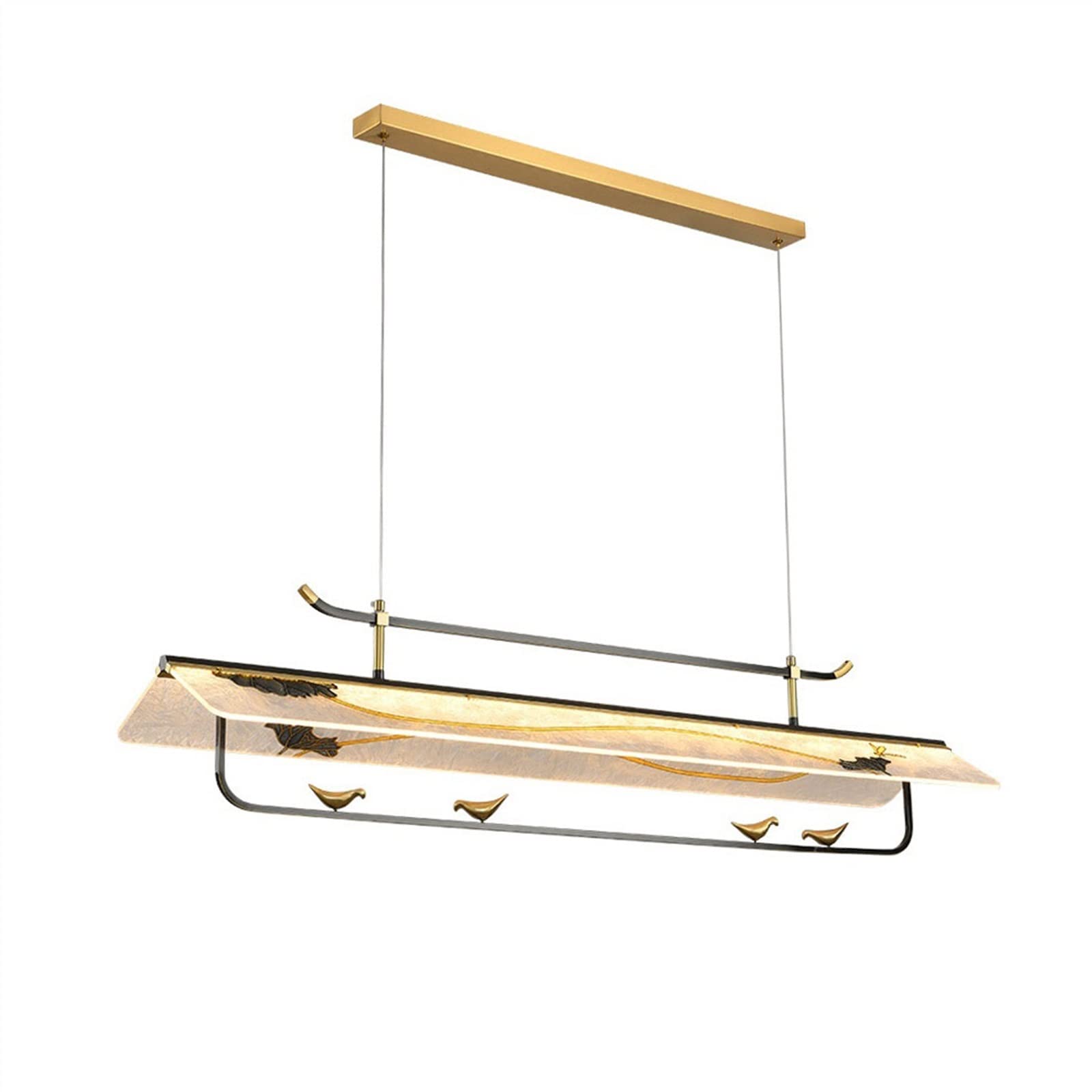 Kp6xlf3gt One Color Hallway Pendant Lights Zen Chinese Style Chandelier Luxurious Copper Art Chandeliers Antique Eaves Shaped Decorative Lighting Fixtures