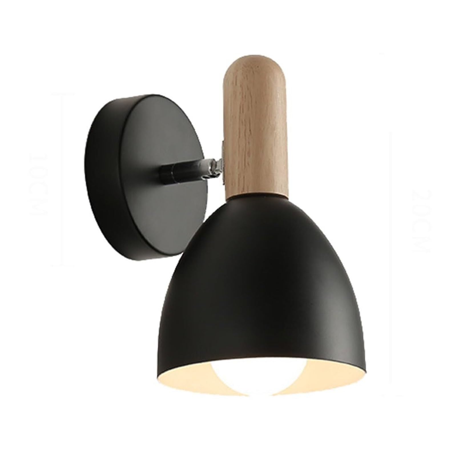 HUAYUSEDF Nordic Adjustable Macaron Wall Sconce Creative for Bedroom Kitchen Living Room Aisle Children(Black)