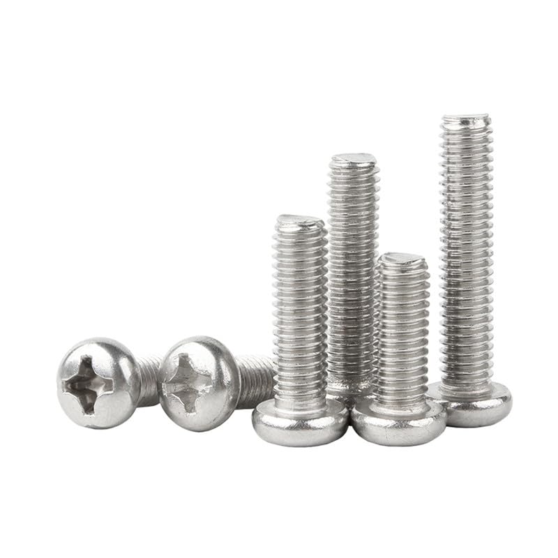 M3.5 x 8mm 20 Pcs Croce Testa tonda Bulloni Acciaio inossidabile 304 Testa di Pan Viti Bulloni macchina Elementi di fissaggio
