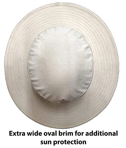Cotton Canvas Cricket Panama Hat Extra Wide Brim Cricket Hat For Men Women (Size S) White #TOP2