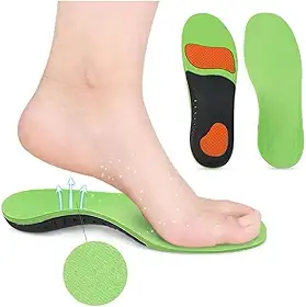 Palmilha Ortopédica em Gel e Espuma para Alívio de Dores | Suporte de Arco para Pé Chato e Cavo | Ajustável do 40 ao 45 | Amortecimento Anti-Impacto Respirável para Esportes e Trabalho