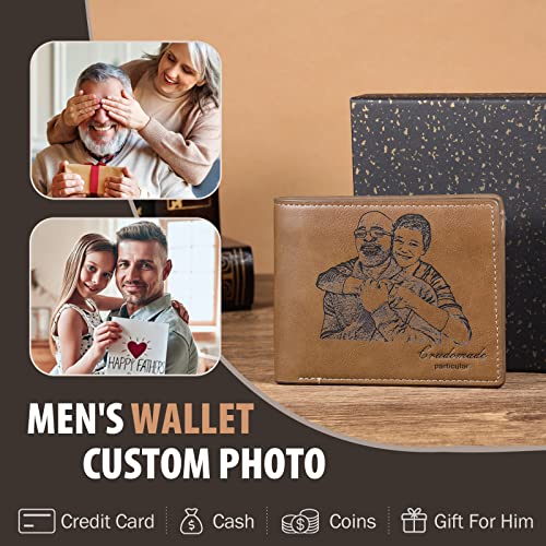 Jewelora Father's Gifts Personalized Photo Wallets For Men, Custom Photo Wallets Pu Leather Wallet For Men,Husband,Dad,Son, Personalized Gifts(Style 1) #TOP5