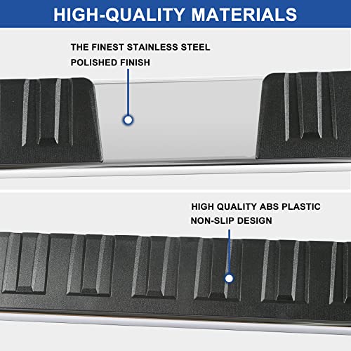 Boardroad Running Boards For 2019-2023 Chevy Silverado/Gmc Sierra 1500 Crew Cab 4-Door 2020-2023 2500Hd/3500Hd Crew Cab, 6.5 Inches Pickup Side Steps Nerf Bars Stainless Steel #TOP1