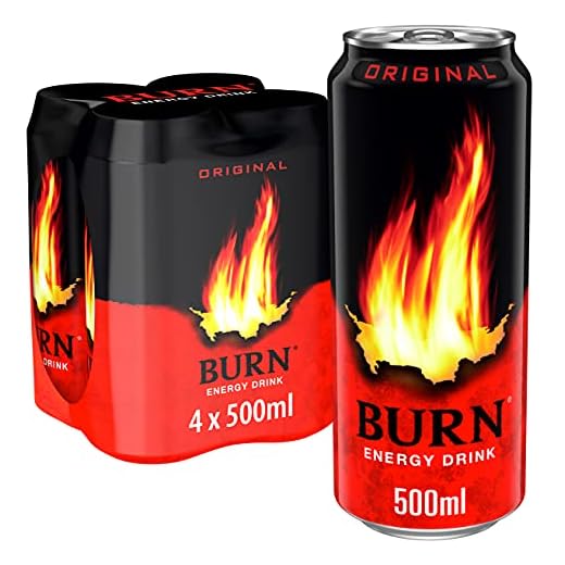 Burn Energy Original, Bebida Energética, Pack 4 latas de 500ml