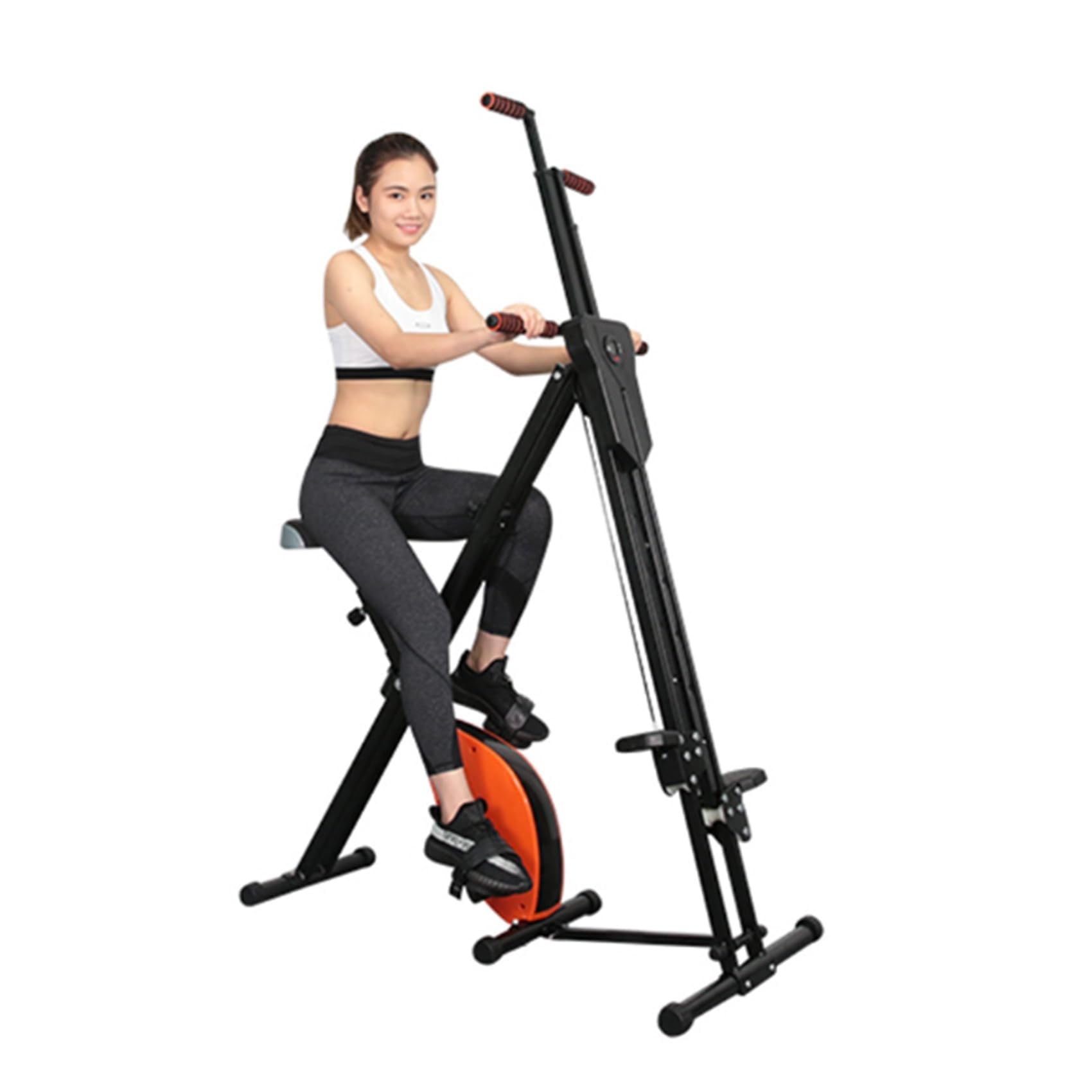 Escalador vertical para gimnasio en casa, entrenamiento cardiovascular de cuerpo completo con monitor LCD, soporta 120 kg