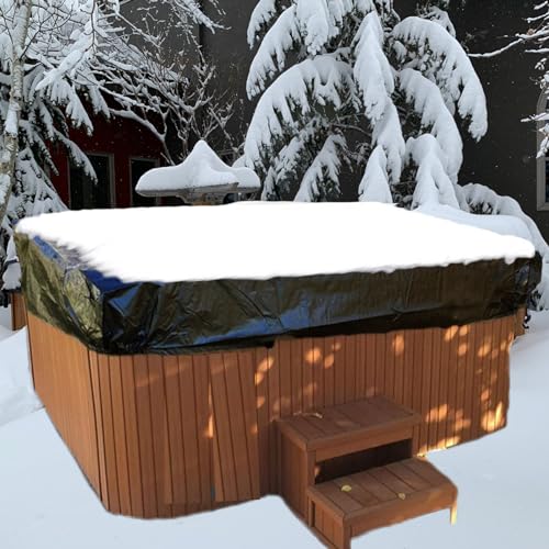 Bemaxy Copertura quadrata per vasca idromassaggio, tessuto Oxford 210D, impermeabile e resistente, dimensioni: 218,4 x 218,4 x 30,5 cm