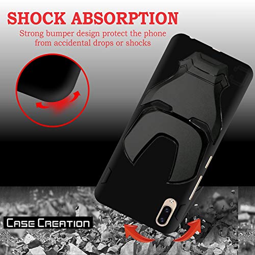Image of COVERLY Official 3D Touch Feel Trending Marvel Avengers Logo Mask Soft Rugged Grip Silicone Iron Man Super Power Cartoon Movie Engraved Silicone Matte Back Cover for Vivo X23 - Black