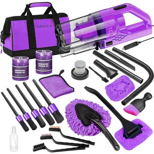 Viewsun 17-Piece Corded 12V Car Interior Detailing Kit
