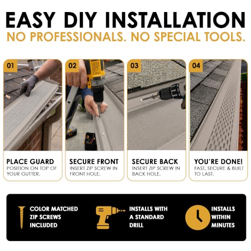 Image of Micromesh Gutter Guards, 5 Inch, 100 FT, Stainless Mesh, Clay