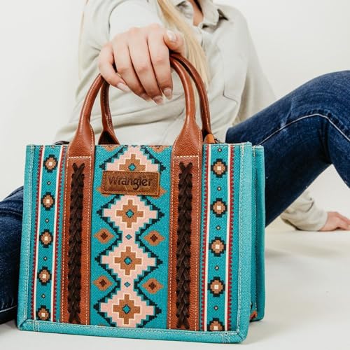 Image of Wrangler Purse Western Aztec Tote Bag Women Top Handle Handbags with Detachable Strap | Western
