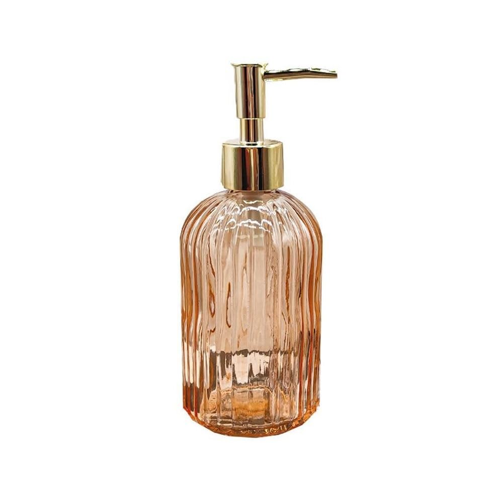 Cyairong-22 Yellow Soap Dispenser 400Ml Pressed Dispenser Glass Bottle Shampoo Shower Gel Soap Light Luxury Lotion Empty(Yellow)