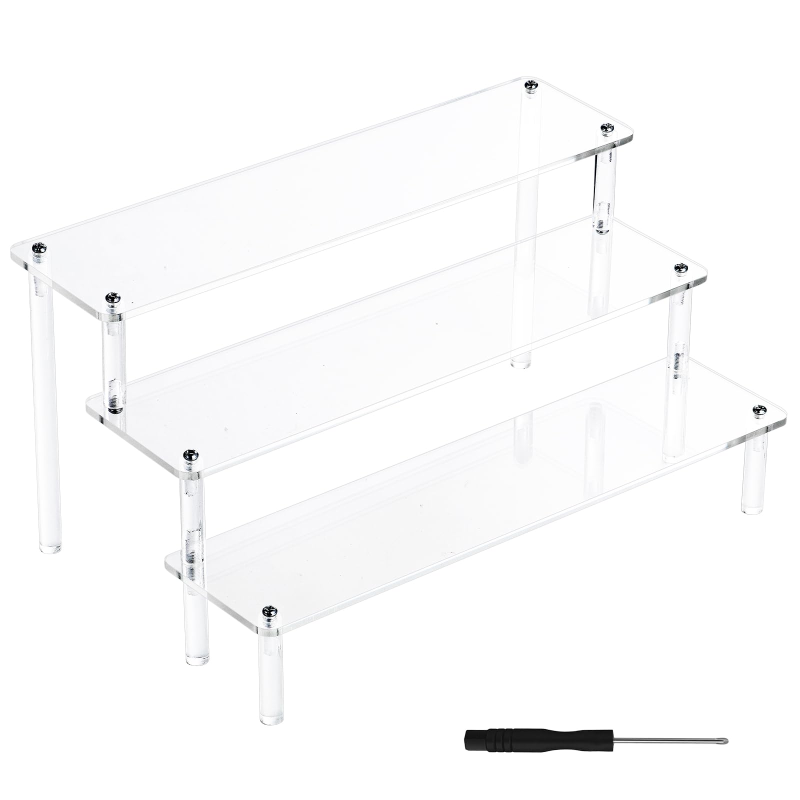 Kinsinder Acrylic Display Stand 3 Tier Clear Acrylic Stands Display ...