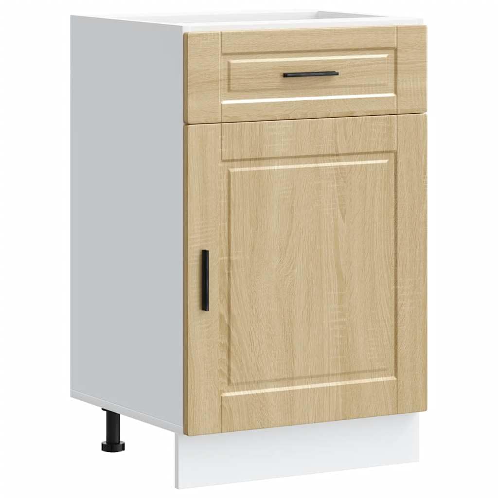 vidaXL Kitchen Base Cabinet Porto Sonoma Oak Engineered Wood, sink base cabinet, base kitchen cabinet with drawer, sink base unit