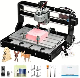 Genmitsu CNC 3018-PRO Router Kit GRBL Control 3 Axis Plastic Acrylic PCB PVC Wood Carving Milling Engraving Machine, XYZ Working Area 300x180x45mm