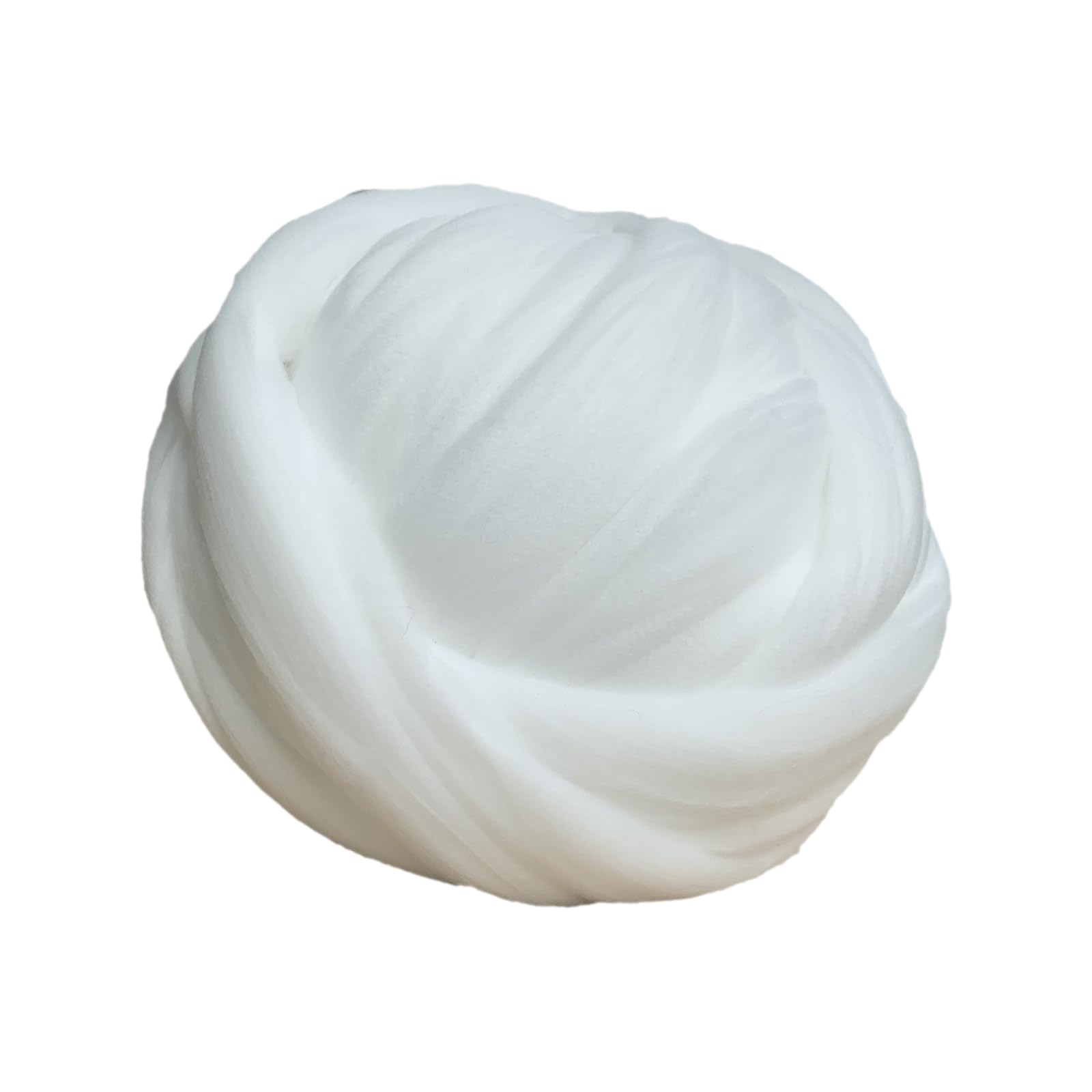 Cuixia White Felting Wool, 100g Felting Wool Soft Wool Roving Yarn, Hand Knitting Wool Chunky for Needle Felting Knitting Blanket Spinning Weaving Felting Projects DIY Craft