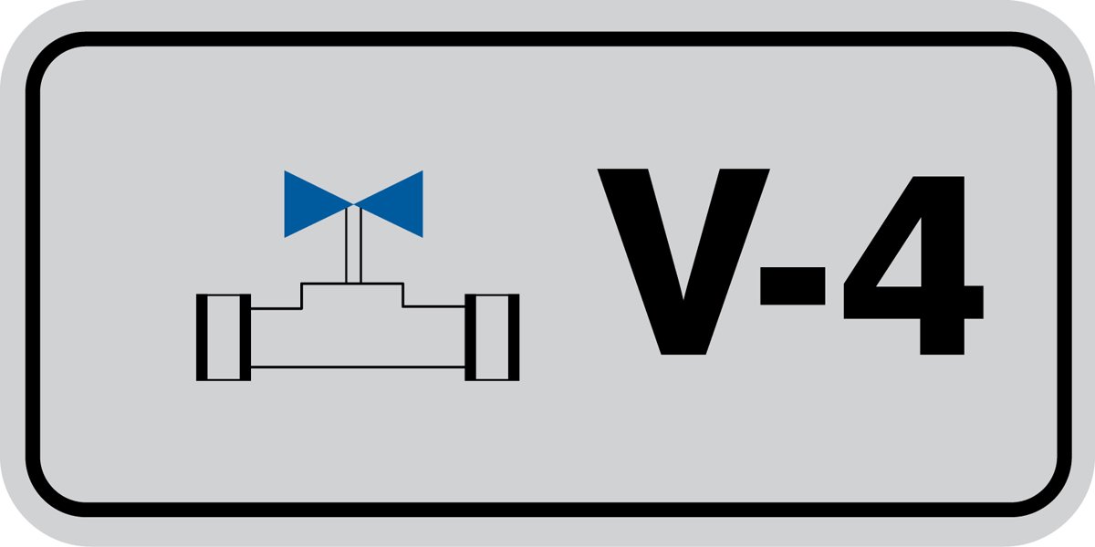 Signalisation V-4 Valve pour identifier les sources d'énergie - 2