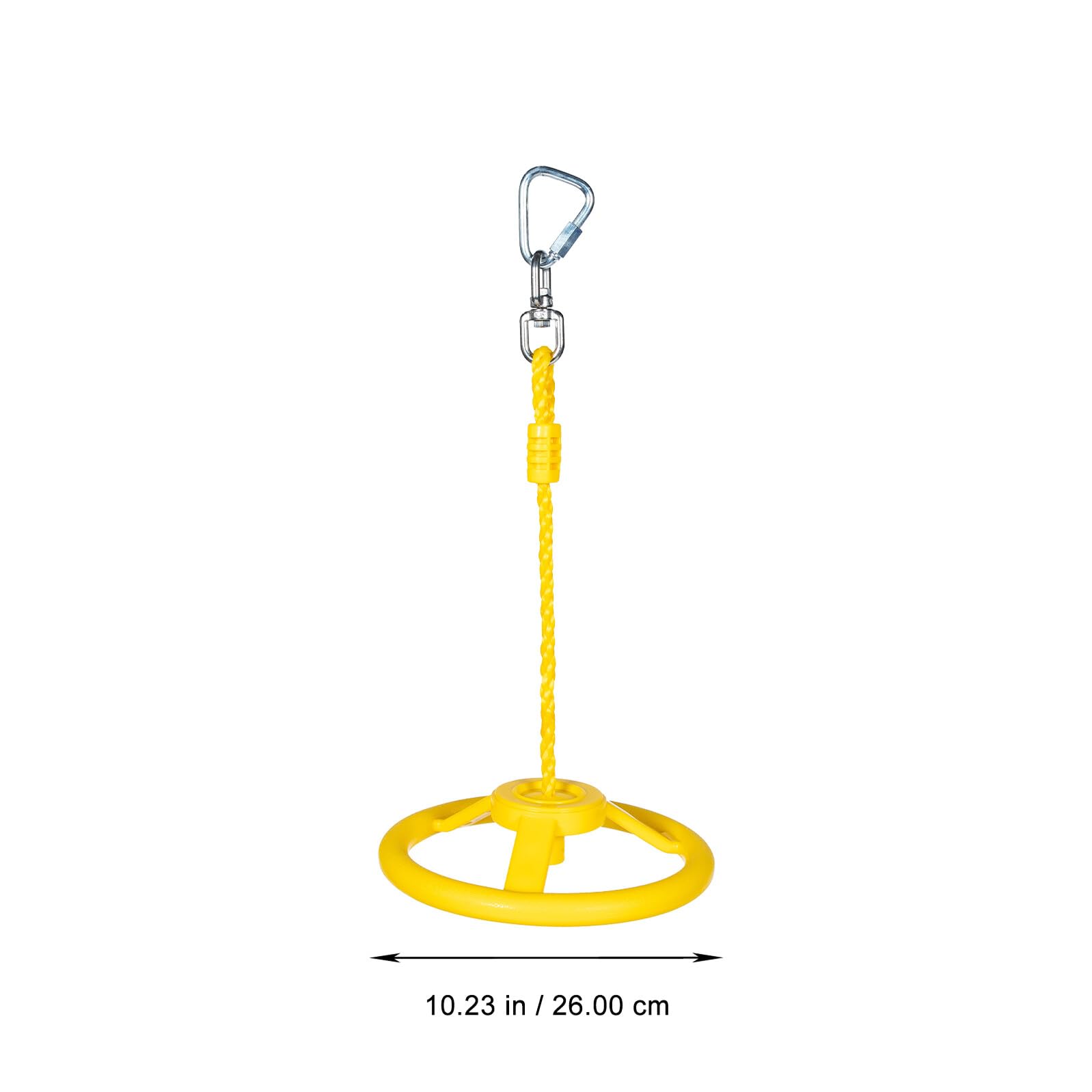 Anello per manubrio fitness, altalena al volante con corda, per esercizi indoor/outdoor, per allenamento parco giochi e palestra, attrezzatura da arrampicata Ninja gialla
