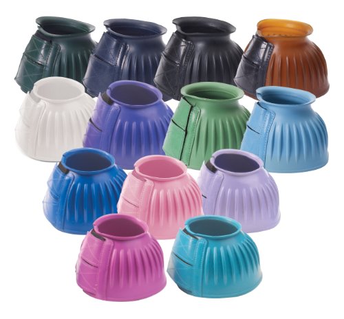 Centaur Heavy Duty Double Hook and Loop Bell Boots - Sapphire Check Large