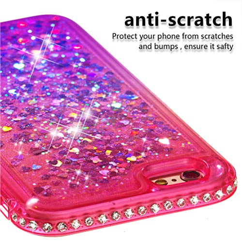 Iphone 6 Glitter Case,[Gradient Quicksand Series] 6 6S Glitter Bling Sparkle Sequins Case With Slim Shockproof Tpu Gel Rhinestone Bumper Floating Flowing Liquid Case Cover For Iphone 6/ Iphone 6S #TOP4