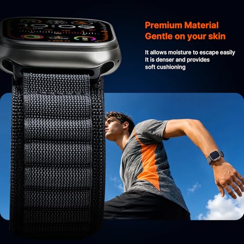 Image of Fullmosa Nylon Alpine Loop Strap for Apple Watch 49 46 45 44 42mm, Grey