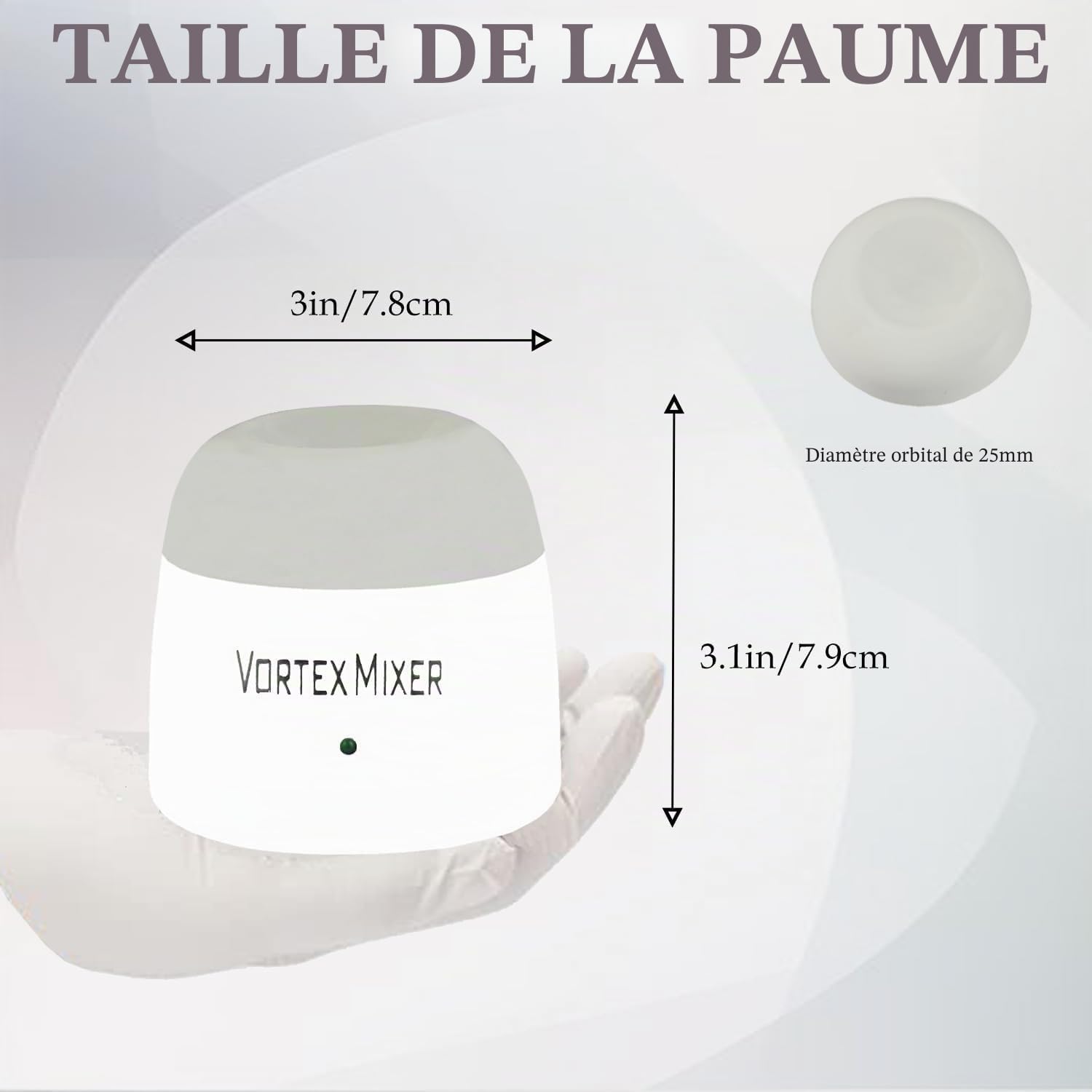 ABEST Mini Vortex Mixeur, mélangeur peinture pour salons de manucure, peintres et bricoleurs, 5200RPM agitateur de peinture de laboratoire Vortex avec fonction tactile(gris)