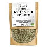 Apsogo Basilikum - Getrockneter Bio Basilikum aus Griechenland - Premium Qualität & aromatischer Geschmack, als Gewürz oder Basilikumtee (100g)