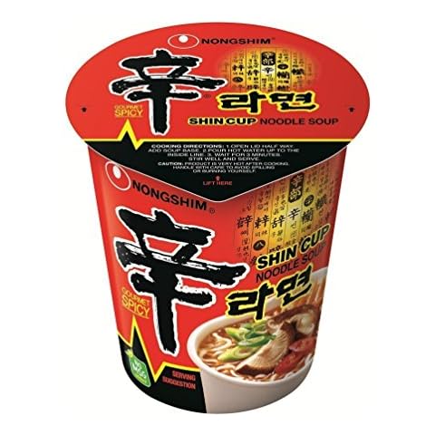 Nong Shim Shin Cup Noodle Soup - 12 Cups Cover