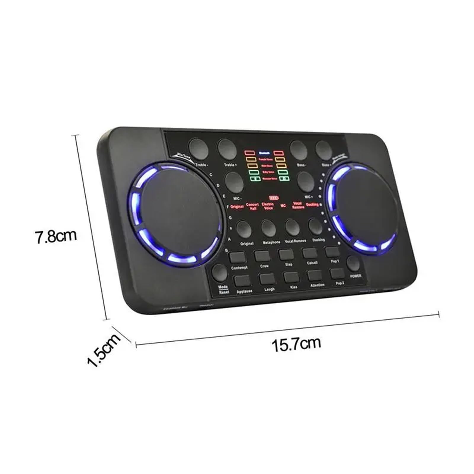 Controlador de DJ, Mini mezclador * dio con, tarjeta de sonido, tablero portátil for DJ, 16 efectos digitales, consola de reducción de ruido, grabación USB for cantar