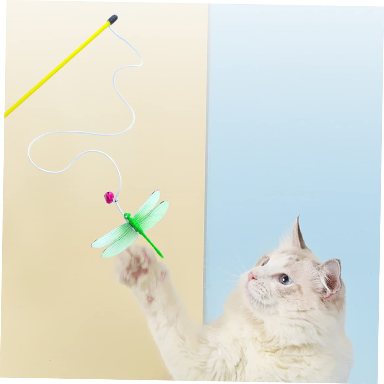 BESPORTBLE 16pièces à Jouer pour Chats Jouet Interactif Bois pour Chats Intérieur De Jaunes Rouges