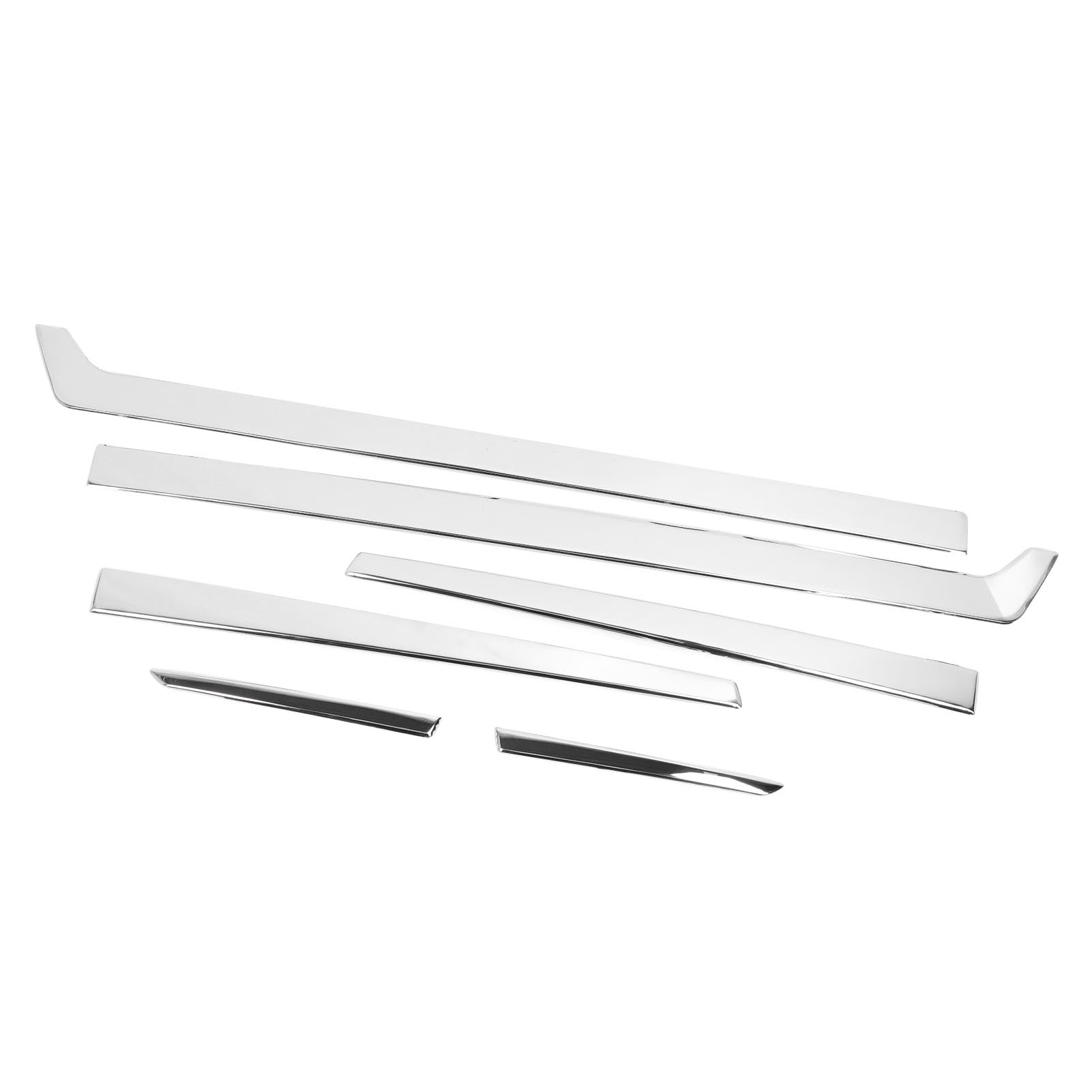 Modanatura laterale della portiera dell'auto, eleganti protezioni cromate per il miglioramento del veicolo, 6 strisce decorative in acciaio inox