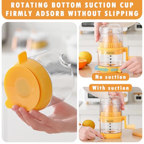 Cxqbsmy Juicer Machine Saftpresse Manuell 2-in-1 Zitronen-Orangen-Zitruspresse mit Deckel und Griff citrus juicer, für Zitronen Orange Grapfruit und Zitrusfrüchte Obstpresse Manuell