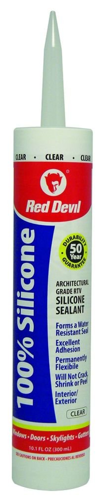 Red Devil 0826 100% Clear Silicone Sealant