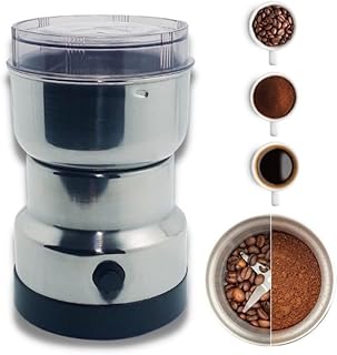 Moedor elétrico de grãos café e especiarias com 4 lâminas inox - com