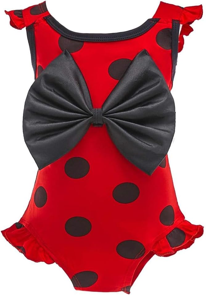 Lito Angels Girls Ladybug Polka Dots Swimsuit Bathing Suit Swimwear Swimsuit One Piece