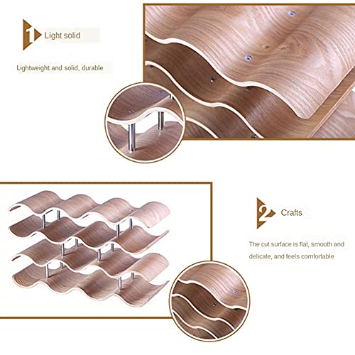 Casier à bouteilles en bois avec support élégant stable - 7