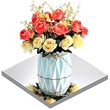 6 quadratische Spiegel für Tischdekorationen, Acryl-Spiegeltabletts mit Kerzenhaltern für Tischdekorationen, für Hochzeiten, Geburtstage, Jubiläumsfeiern, Wanddekorationen und Bastelarbeiten (20cm)