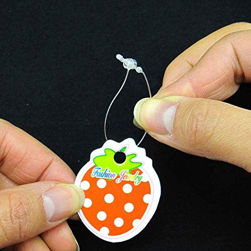 Yesallwas 1000 Stück 18 cm Sicherheitsfäden für Etiketten, Sicherheitsfäden Transparent Loop Pins Sicherheitsfäden Etiketten Kunststoff Anhänger, Kennzeichnungswerkzeug für Kleidung