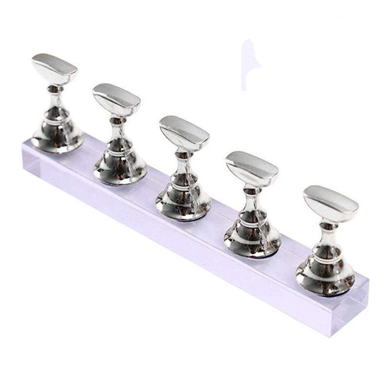 Acrylic Fingernail DIY Nail Art Display Stand Training Finger Practice Display Stand (MIGHTY SILVER)-image-18