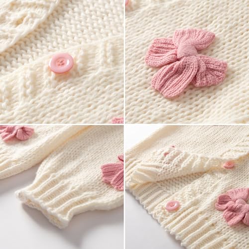 Image of FindThy Women's Kawaii Strawberry Embroidered Cardigan Long Sleeve V Neck Chunky Knitted Cardigans Tops