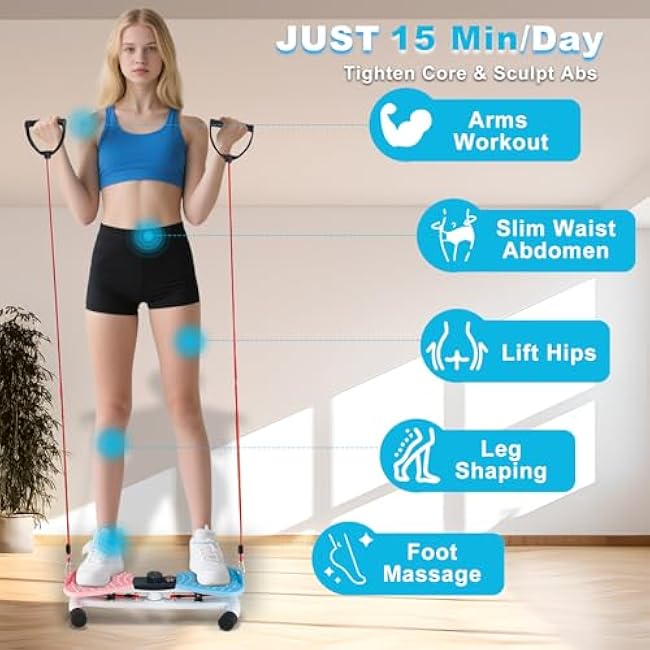 Waist Twisting Machine, Ab Twister Board for Exercise with 300lbs, Waist Twister for Women & Men Belly Fat, Home Noiseless Abs Waist Training Exercise Equipment
