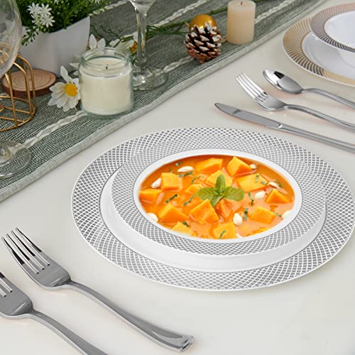 Jolly Chef 100 Disposable Plastic Bowls 12 Oz Premium Heavy Duty Disposable Dinner Bowls Reusable And Great For Parties Or Weddings #TOP3