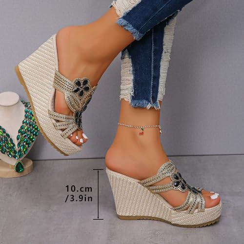 Sandales à bride arrière blanches compensées pour marcher sans douleur - 6