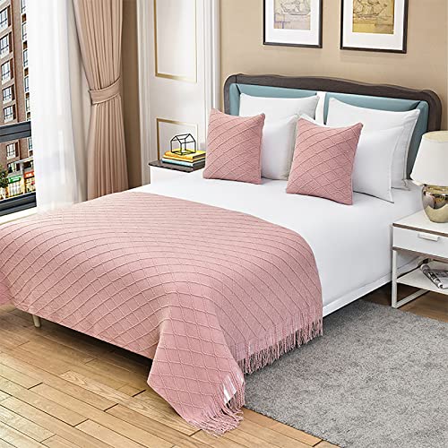 Corredor Decoración Hotel, Tira Decorativa para Pie de Cama y Desayuno, Adecuada para Queen Twin, King, Bufanda Color Sólido Dormitorio, D-130x260cm