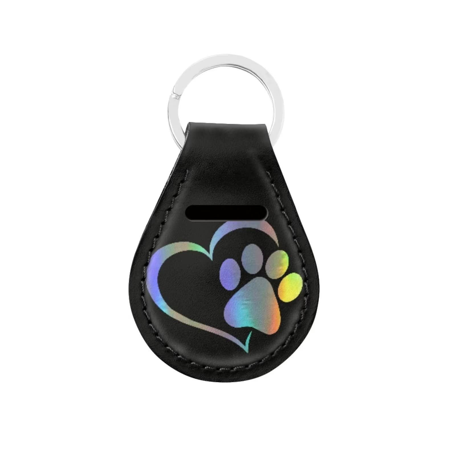 AFPANQZ Bright Dog Paw Print Car Key Chains Lightweight Lipstick Holder Keychain Chapstick Key Chain Holder, Lip Blam Keychain