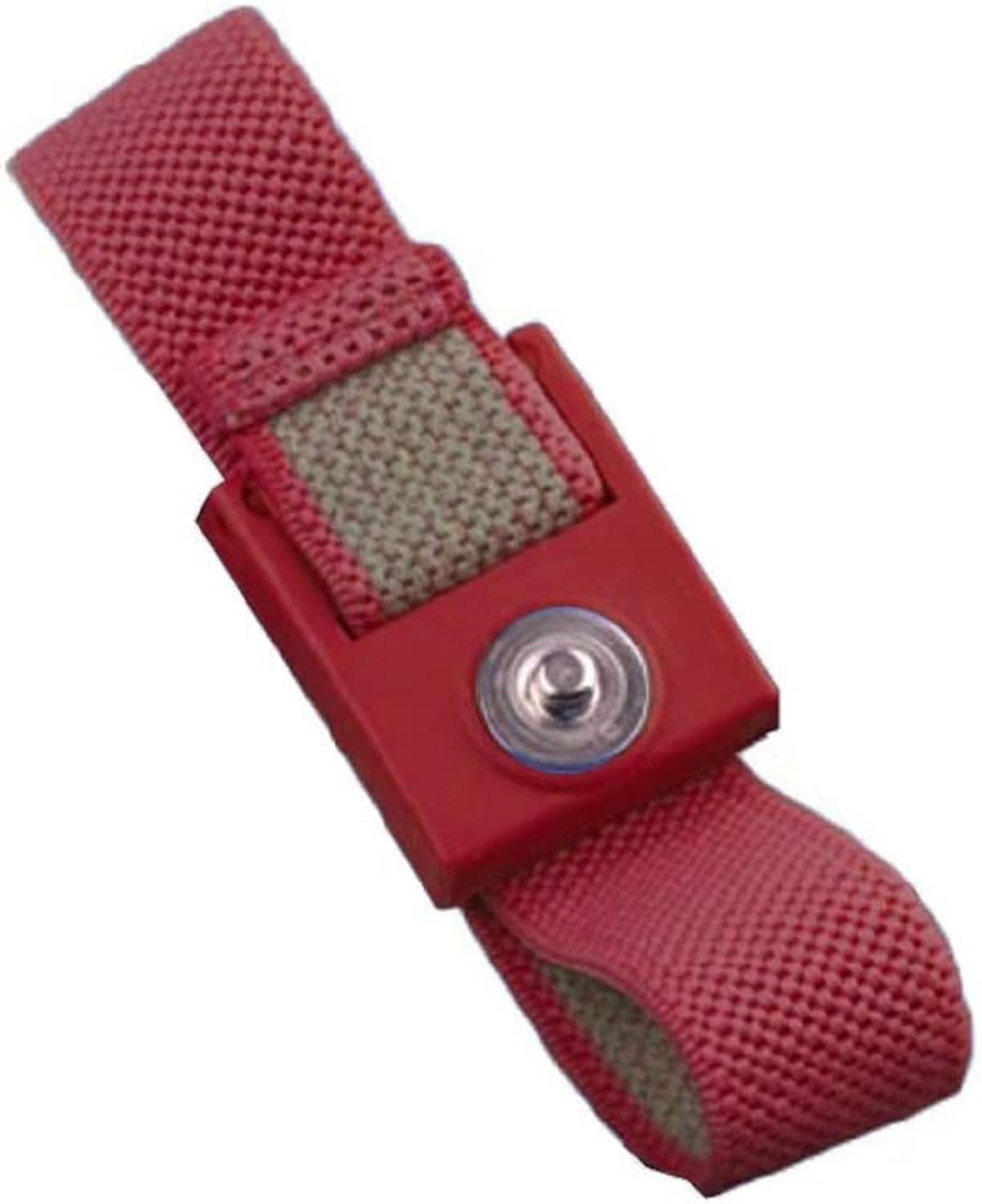 StaticTek WB1600 Series Anti Static ESD Accessories Single Wire Grounding Wrist Bands Woven Fabric Wrist Straps Only for ESD Work Surfaces - 10 pack,